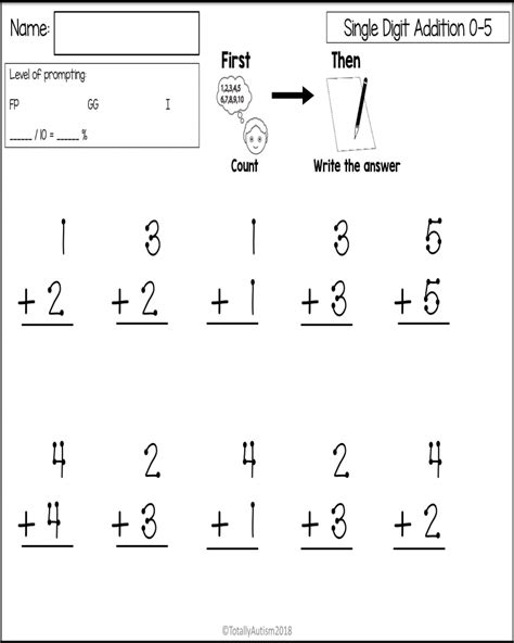 Touch Math Worksheets Free Printables